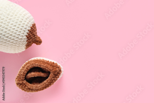 Knitted model of female bre...