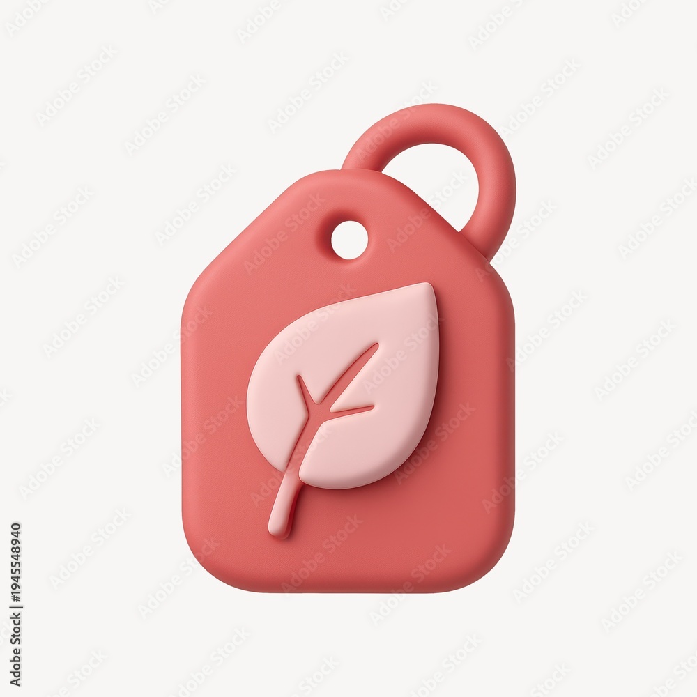 Fototapeta premium Minimalist leaf tag design