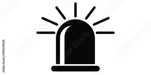 Siren icon in trendy flat style isolated. Alarm symbol for your web site design, logo, app, UI. Vector illustration.