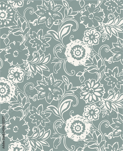 Big flowers pattern, upscale floral pattern. graphical textures floral, trendy colors pattern , flowers background with leaves. vector illustration.