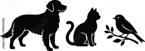 dog silhouette vector