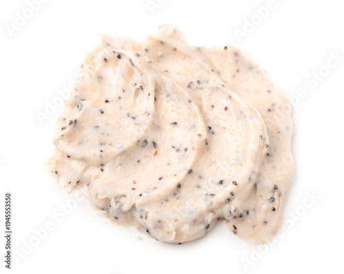 Sample of body scrub on whi...
