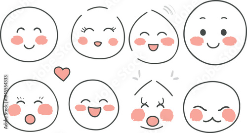 Funny Easter Egg Cartoon Set Illustration