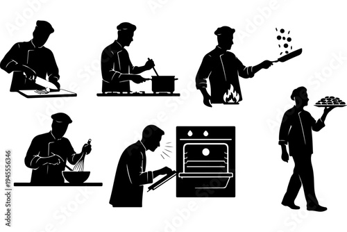 Chef Preparing and Serving Food Process