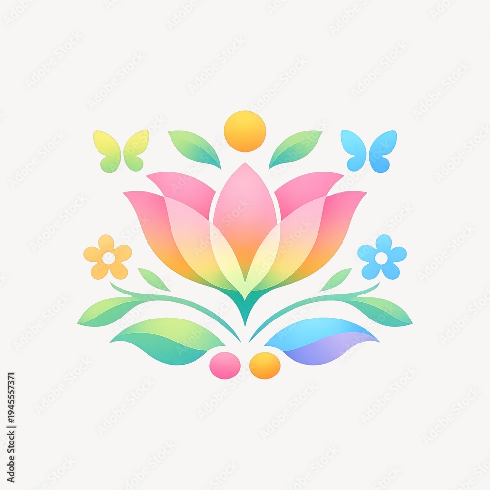 Fototapeta premium Colorful floral abstract design