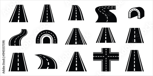 Roadway and highway intersection symbols