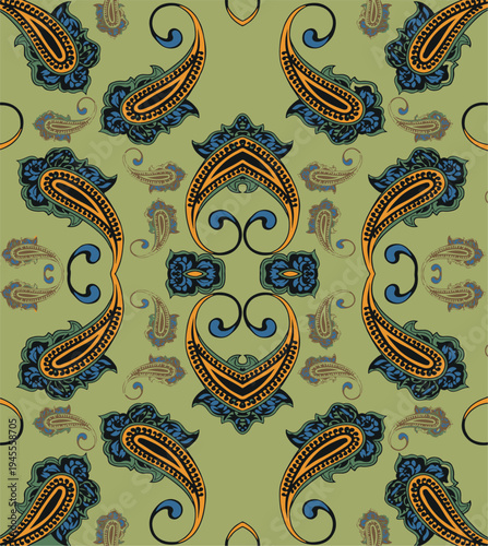 Beautiful Kashmiri stole with paisley seamless pattern ,pasley textile pattern design texture,pasley textile pattern design, Magical Traditional Paisleys Seamless Pattern for wallpaper design fabric