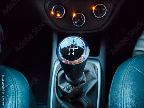 Photos Car Manual Gear Shift Knob Close Up Automotive Interior Detail
