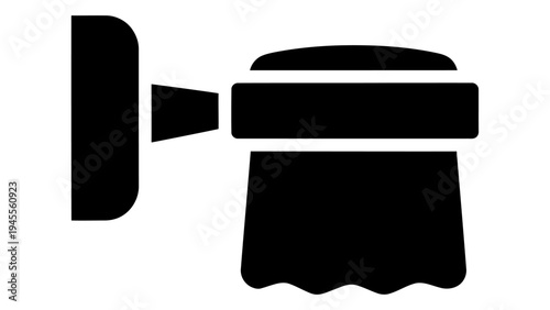 Black silhouette of a shower soap holder for bathroom accessories