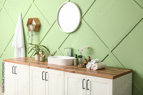 Stylish interior of bathroo...
