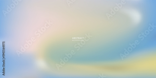 dreamy and soft abstract background featuring a fluid mesh gradient with swirling pastel tones of sky blue, soft yellow, and mint green. This ethereal, blurred texture creates a modern