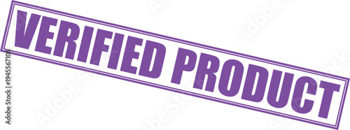 Verified Product Purple Stamp Graphic on White Background