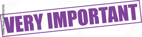 Purple Very Important Rubber Stamp Vector