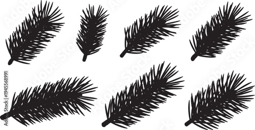 Pine Branch Elements for Tree Detail