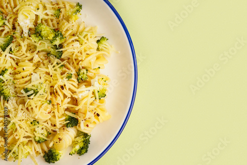 Delicious fusilli pasta wit...