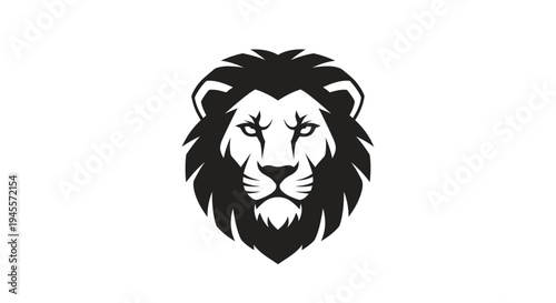 Lion head icon on white background