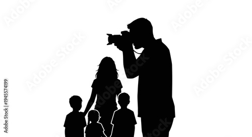 Family Silhouette with Camera Man.
