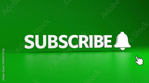Subscribe Button on Green Background.