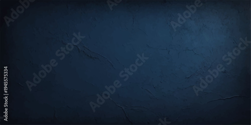An old vintage dark blue grunge background with a rough stone texture and dirty concrete surface pattern for an aged backdrop design