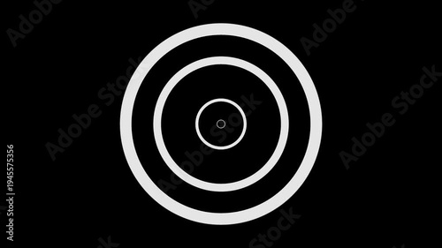 Animated white glowing circular ripple or shockwave effect on a alpha channel background. 4K abstract motion graphic for VFX, transitions, and overlays