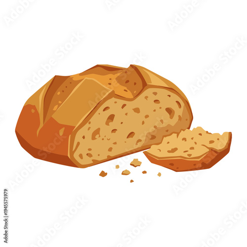 Broken Bread Holy Communion Vector