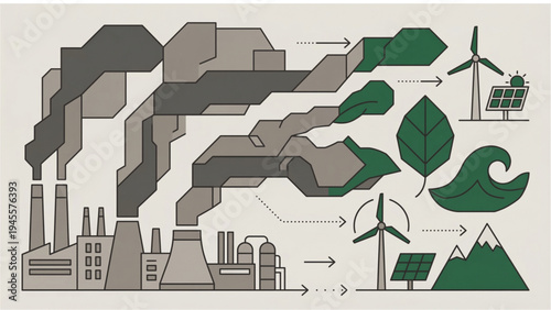 Set of eco friendly vector icons and infographic elements