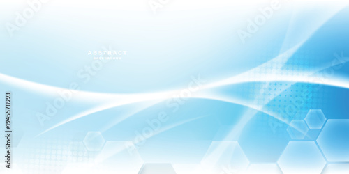 Abstract white and blue curve background. Smooth and clean subtle texture creative design. Modern bright color graphic element. Suit for poster, brochure, presentation, website, flyer