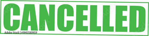 Green CANCELED Stamp Style Text Box Vector