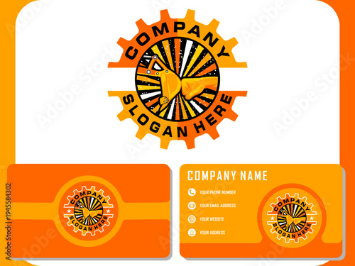 modern bucket construction with hand for company