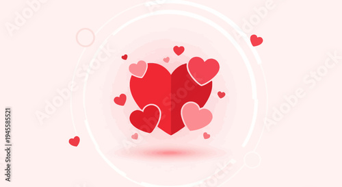 Romantic Hearts Background: Love, Valentines Day, Celebration, Romance, Abstract