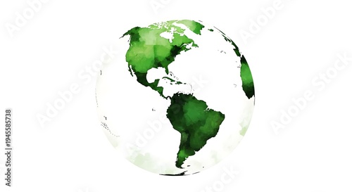Western hemisphere map illustration
