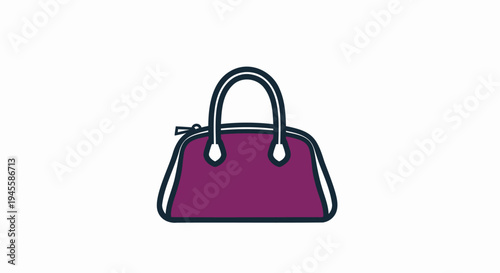 Vector purple handbag icon