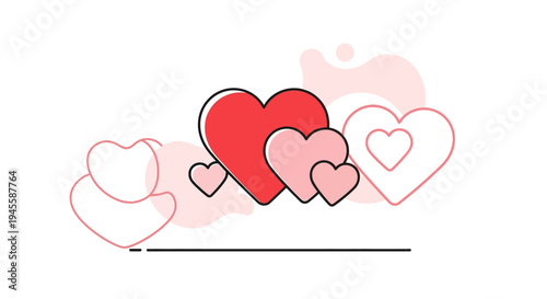 Romantic Heart Icons: Love Symbols, Valentine's Day Graphics, and Romantic Design Elements