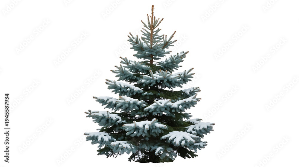 Fototapeta premium christmas tree on white background