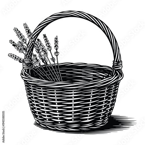 basket with flowers