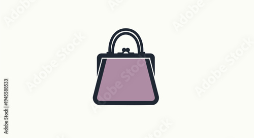 Vector purple handbag icon