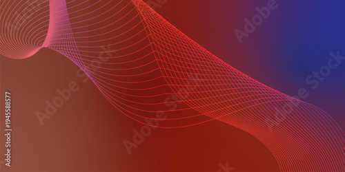 DarkRed and navy luminous wave ribbons streaming through a deep shadowy backdrop with scattered micro sparkles, futuristic tech atmosphere, vector illustration