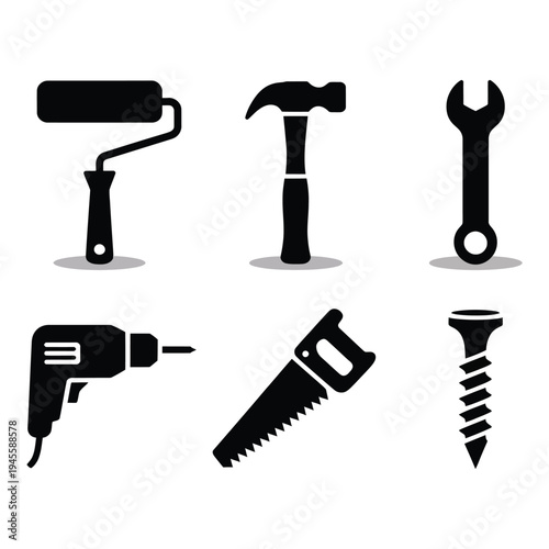 Essential home building and renovation equipment for various professional and DIY projects