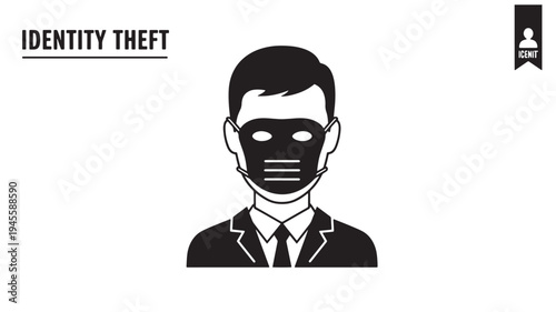 Man Wearing Mask Representing Identity Theft