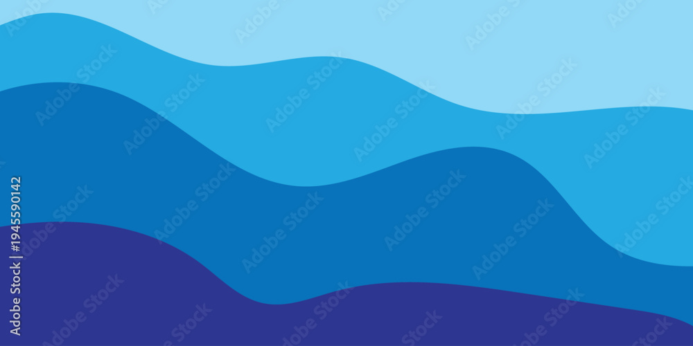 Fototapeta premium abstract creative blue wave background design.