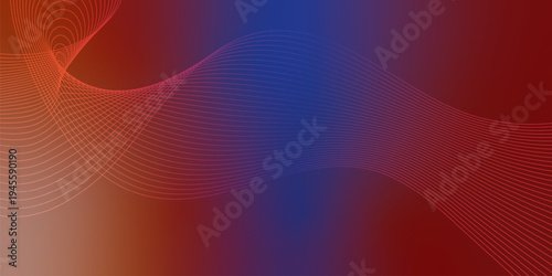 DarkRed and navy luminous wave ribbons streaming through a deep shadowy backdrop with scattered micro sparkles, futuristic tech atmosphere, vector illustration