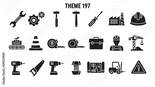 Construction Tools Icons Set