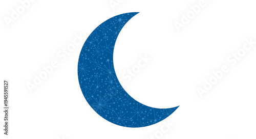 Crescent Moon Starry Pattern Astronomy