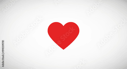 Red Heart with World Map Silhouette Inside, Love for Earth Concept