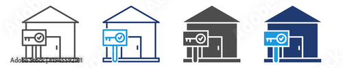 property rent icon set multiple style
