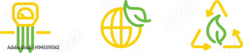 Illustration of sustainability and renewable energy concepts with global impact