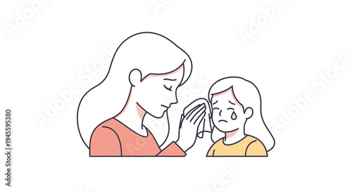 Mother and Daughter Sharing a Tender Moment.