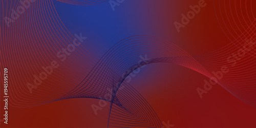 DarkRed and navy luminous wave ribbons streaming through a deep shadowy backdrop with scattered micro sparkles, futuristic tech atmosphere, vector illustration