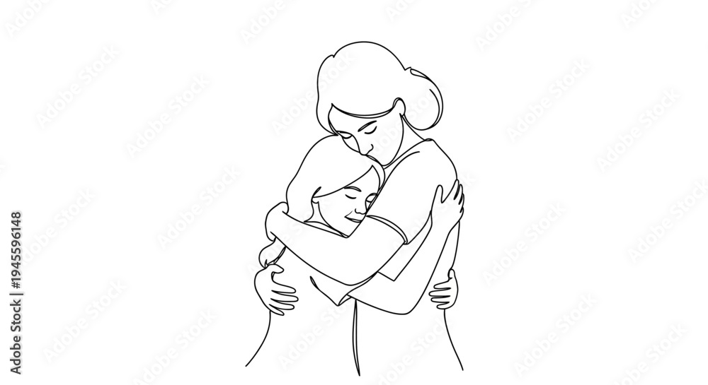 Obraz premium Mother Holding Baby in Her Arms.