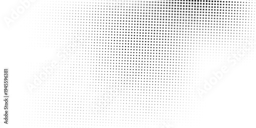 Rectangle mesh wave halftone gradient background. Faded grit noise texture. White and black sand simple modern